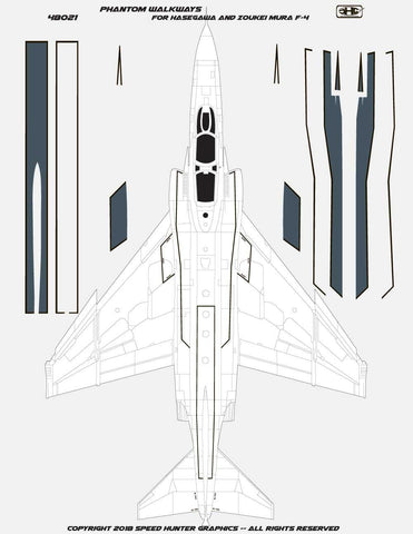 Speed Hunter Graphics 48021 1/48 decal F-4 Phantom Walkways HSG and Zoukei Mura