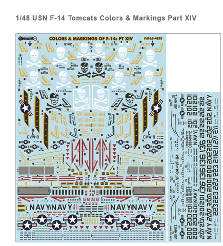 Furball 1/48 decals USN F-14 Tomcats Colors & Markings Part XIV Furball 1/48 decals USN F-14 Tomcats Colors & Markings Part XIV