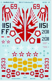Aeromaster 1/48 scale MiG 17 Collection, Part I decal sheet - 48-324