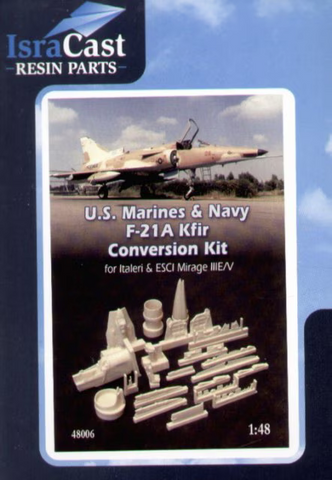 IsraCast 1/48 scale USMC & Navy F-21A Kfir Conversion Kit for Italeri - 48006