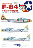Cutting Edge 1:48 scale SF-84 Thunderjet decal sheet - CED48106