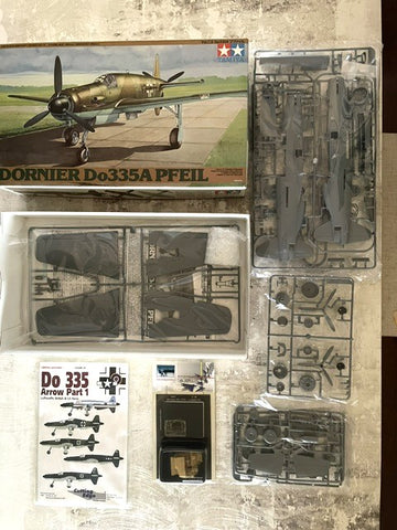 Tamiya 1/48 Scale Dornier Do335A Pfeil kit w/aftermarket - kit No. 61074