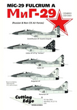 Cutting Edge 1:48 scale MiG-29 Fulcrum A Russian & Non-CIS AF decals - CED48003