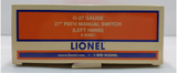 LIONEL O-27 Gauge 27" Path Manual Left Hand Switch 6-65021