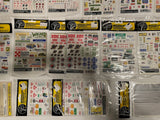 Woodland Scenics Dry Transfers 20pc bundle Gas Station, Tavern, Logo, Heralds