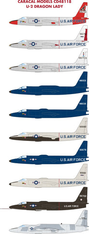 Caracal 1/48 Scale decals - U-2A/C "Dragon Lady" CD48118