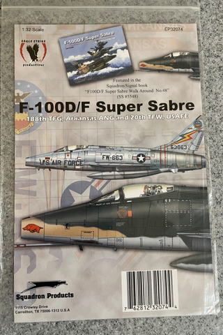 Eagle Strike Decals 1:32 #32074 F-100 D/F Super Sabre for Trumpeter