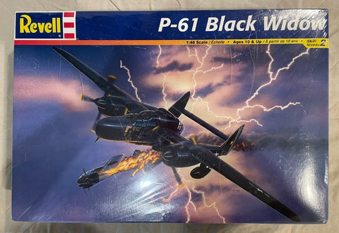 Revell 1/48 scale P-61 Black Widow kit 85-7546 sealed kit with shelf wear
