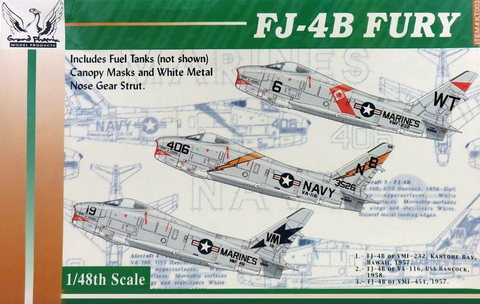 Grand Phoenix 1/48 scale FJ-4B Fury aircraft kit - KT003