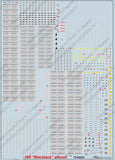 Begemot 1/72 scale decals for Tupolev TU-160 Blackjack stencils - 72-023