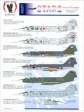 Eagle Strike 1:48 Stars over Europe F-104G & F-104S Starfighters decals - 48057