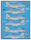 Dash Two 1/48 decals 48-002 Line Jet Lethality E/A-18G Growlers for MENG