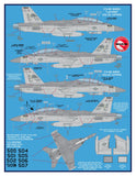 Dash Two 1/48 decals 48-002 Line Jet Lethality E/A-18G Growlers for MENG