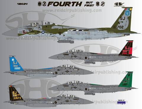 Speed Hunter Graphics 48034 1/48 decal for F-15Es 4th Fighter Wing - Fourth But First