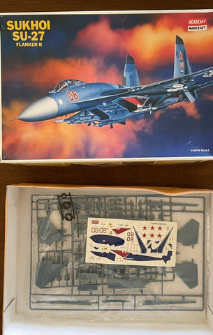 Academy 1/48 Scale Sukhoi SU-27 Flanker B kit#2131 - All inside bags sealed