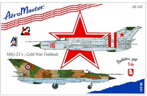Aeromaster 1/48 MiG-21's: Cold War Fishbeds decal sheet - 48-241