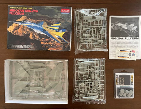 Academy 1/48 Scale MiG-29A Fulcrum kit #2128 w/Brassin aftermarket