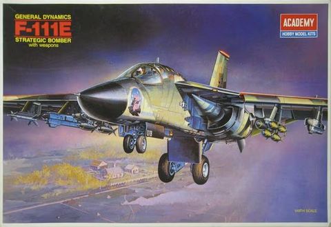 Academy 1/48 Scale F-111E Strategic Bomber w/weapons kit #1689- factory sealed