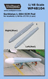 Wolfpack 1/48 resin Sorbtsiya L-004 ECM pod set for Su-27/33 - WP48104