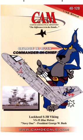 CAM 1/48 scale Lockheed S-3B Viking VS-35 Blue Wolves Navy One - 48-120
