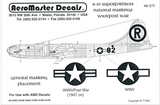 Aeromaster 1/48 B-29 Superfortress Nat'l Markings WWII/Post War decals - 48-271