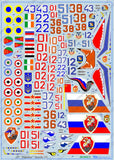 Begemot 1/48 decals for Su-27 Flanker family part 1 - 48-004