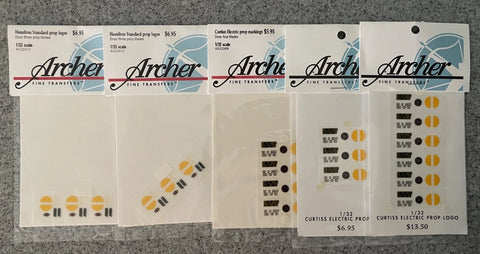 Archer Fine Transfers 1:32 Curtiss Electric & Hamilton Standard marks