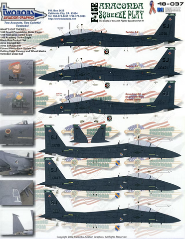 TwoBobs 1/48 scale decals F-15E Anaconda Squeeze Play - 48-037