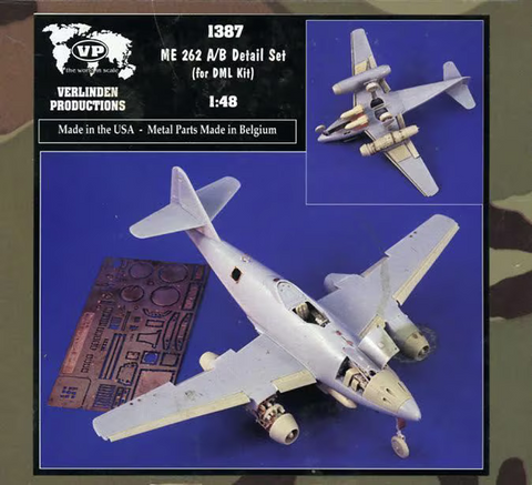 Verlinden 1/48 Scale Me-1262 A/B Detail Set for DML kit - #1387 NOS