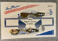 Aeromaster Decals 1/48 P-40N Warhawk for Hasegawa #48-125 Aeromaster Decals 1/48 P-40N Warhawk for Hasegawa #48-125