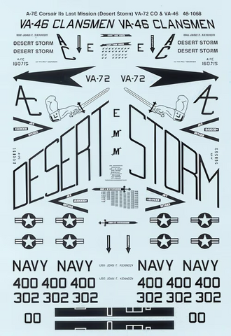 SuperScale 1:48 Decals A-7E Corsair II - Last Mission Desert Storm - 48-1068