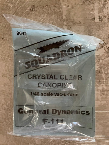 Squadron 1/48 scale General Dynamics F-111 crystal clear canopies - 9642