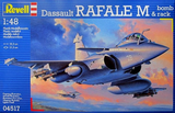 Revell 1/48 scale Dassault Rafale M & bomb rack kit 04517 shelf wear open box