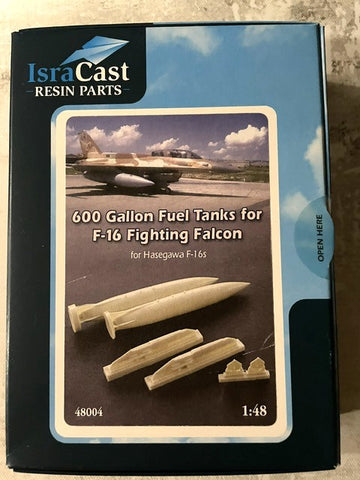 IsraCast 1/48 scale 600 Gallon Gallon Fuel Tanks for F-16 Fighting Falcon 48004