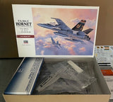 Hasegawa 1/48 scale F/A-18A/C Hornet kit #07250 w/aftermarket items NOS