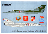 UPNORTH 1/48 scale decals Dassault Mirage IVA/Mirage IVP (1966-2005) - 48-001