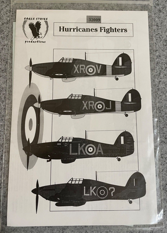 Eagle Strike Decals 1:32 #32009 Hawker Hurricane Fighters for Revell etc