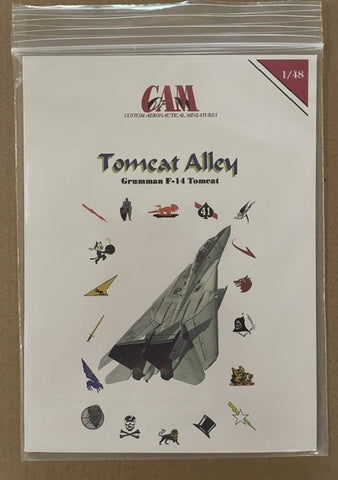 CAM 1/48 scale Decals Tomcat Alley Grumman F-14 Tomcat Data Stencils - 48-066