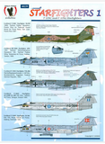 Eagle Strike 1:48 Starfighters 1 F-104C and F-104G Starfighters decals - 48239
