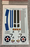 1:32 Yellow Wings Decals 32-020 OS2U-1 Kingfisher for Kitty Hawk