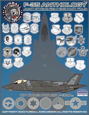 Furball Aero-Design 1/72 decals F-35A Anthology Part IV Decals for Tamiya - 72-012