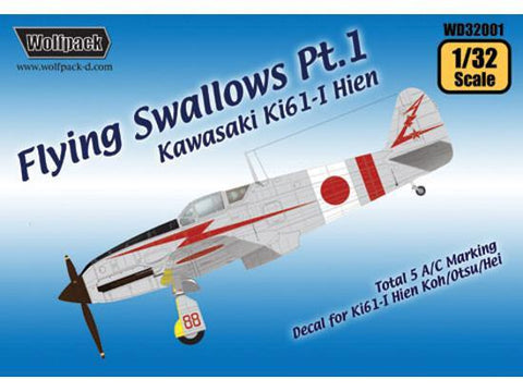 Wolfpack 1/32 decal Ki-61 Hien Part 1 for Hasegawa - WD32001