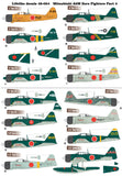 Lifelike 1/48 decals Mitsubishi A6M Zero Fighters Part 4 - 48-064