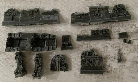 NeoMega 1/48 scale resin Mirage IV cockpit set for Heller - C64