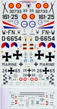 Eagle Strike 1:48 Stars over Europe F-104G & F-104S Starfighters decals - 48057
