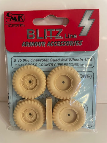 CMK 1/35 scale Quad Chevrolet 4x4 wheels Cross Country (Firestone) - B35008