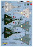 UPNORTH 1/48 scale decals Dassault Mirage IVA/Mirage IVP (1966-2005) - 48-001