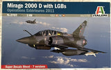 Italeri 1/48 Scale Mirage 2000 D w/LGBs kit 2707 Sealed parts, cartograf decals
