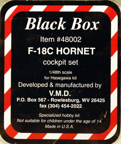 Black Box 1/48 resin F-18C Hornet Cockpit set for Hasegawa - 48002