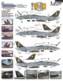 TwoBobs 1/48 scale F-14B Last of the Tomcats 1 decal sheet - 48-096